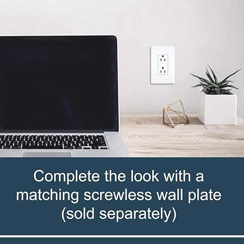 Miniatura 3 de Legrand - Toma de corriente Pass & Seymour de 15 amperios resistente a manipulaciones para usar como toma de pared y salida decoradora dúplex, toma