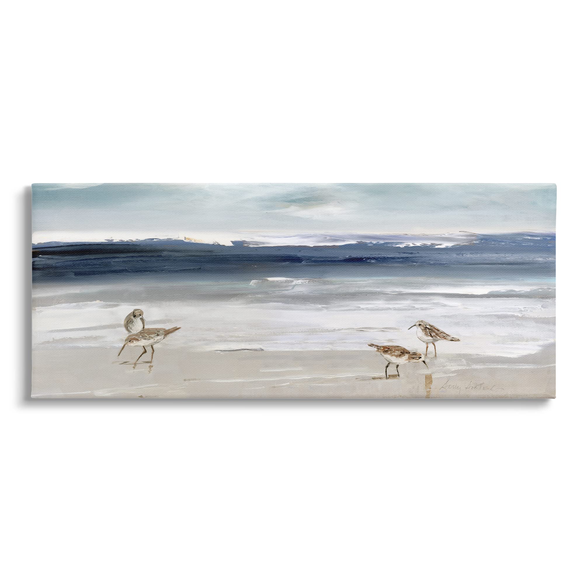 Stupell IndustriesSandpipers Grazing Sea Shore Canvas Wall Art, Design by Sally Swatland