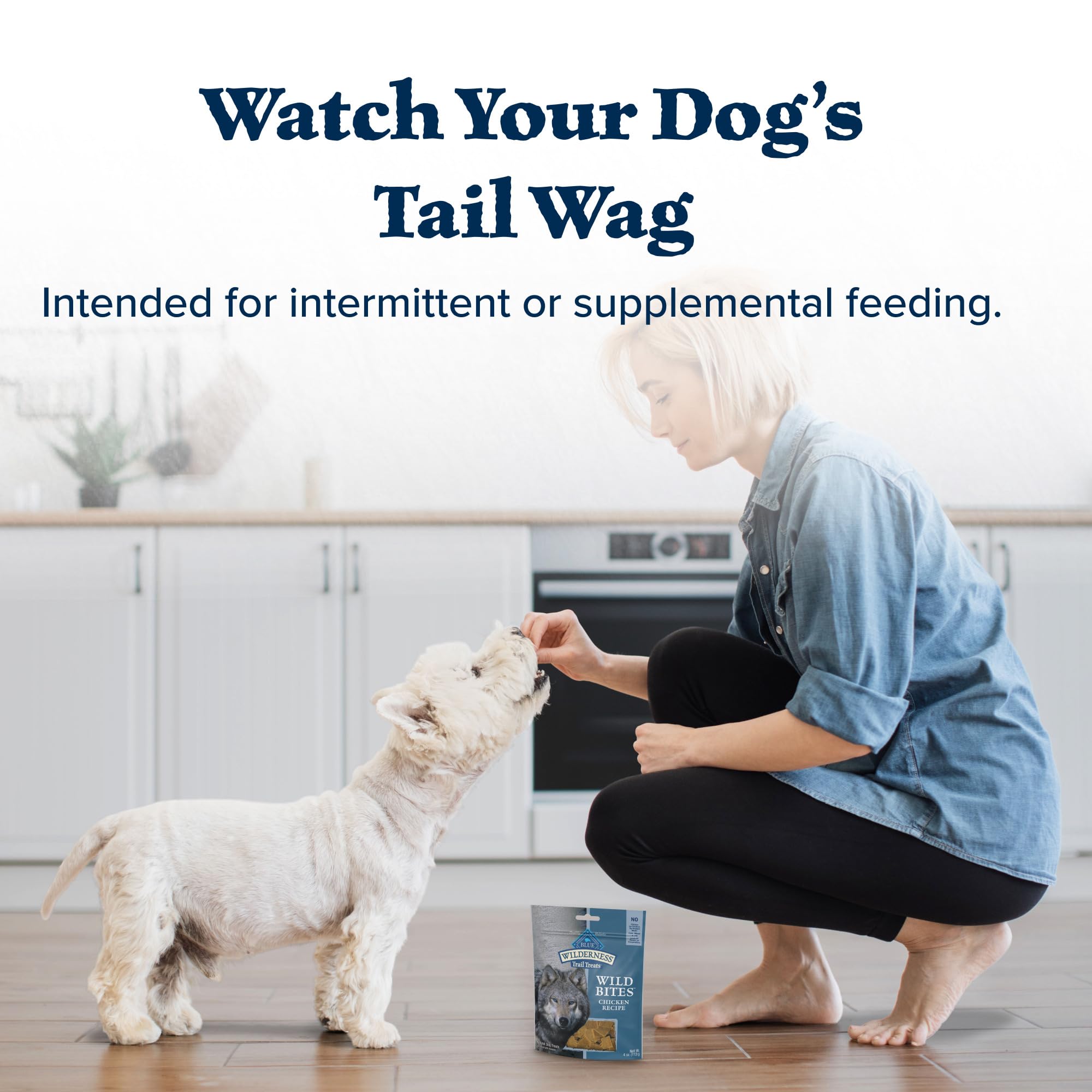 Blue Buffalo Wilderness Grain-Free and High-Protein Dog Treats Made with Natural Ingredients Chicken