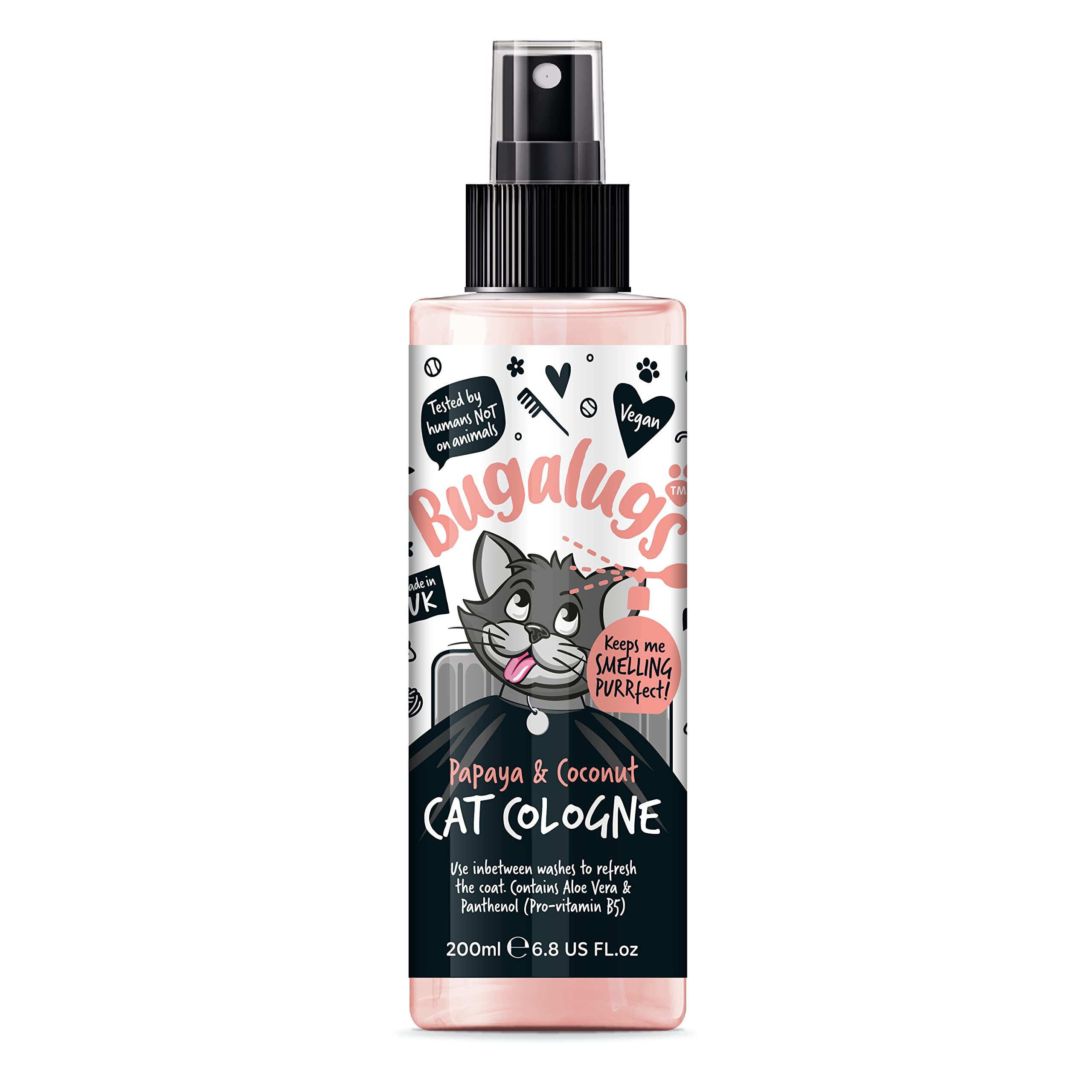 Bugalugs Katzenparfüm Papaya Kokosnuss Deo für Katzen Vegan Pro-Vitamin B5
