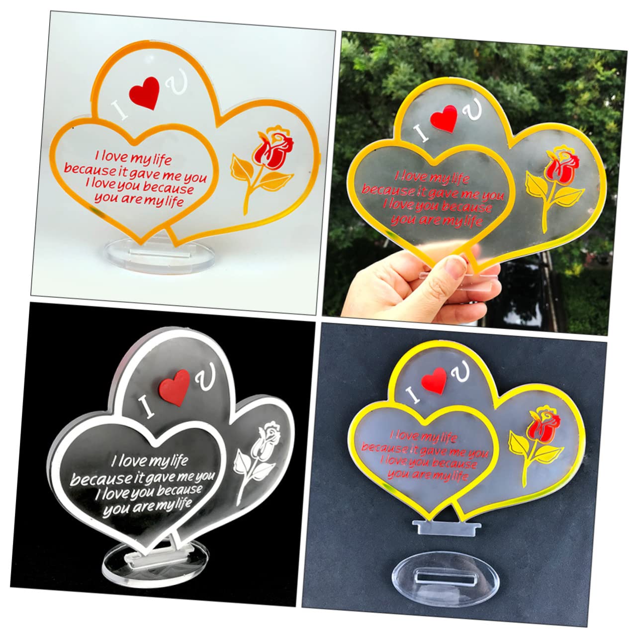 Tofficu 5 Ensembles Moule Pendentif Amour Anti Moule réutilisable à Bougie joyaux du Coeur cœur kit de de Bricolage époxy pour Le Bricolage Gel de silice