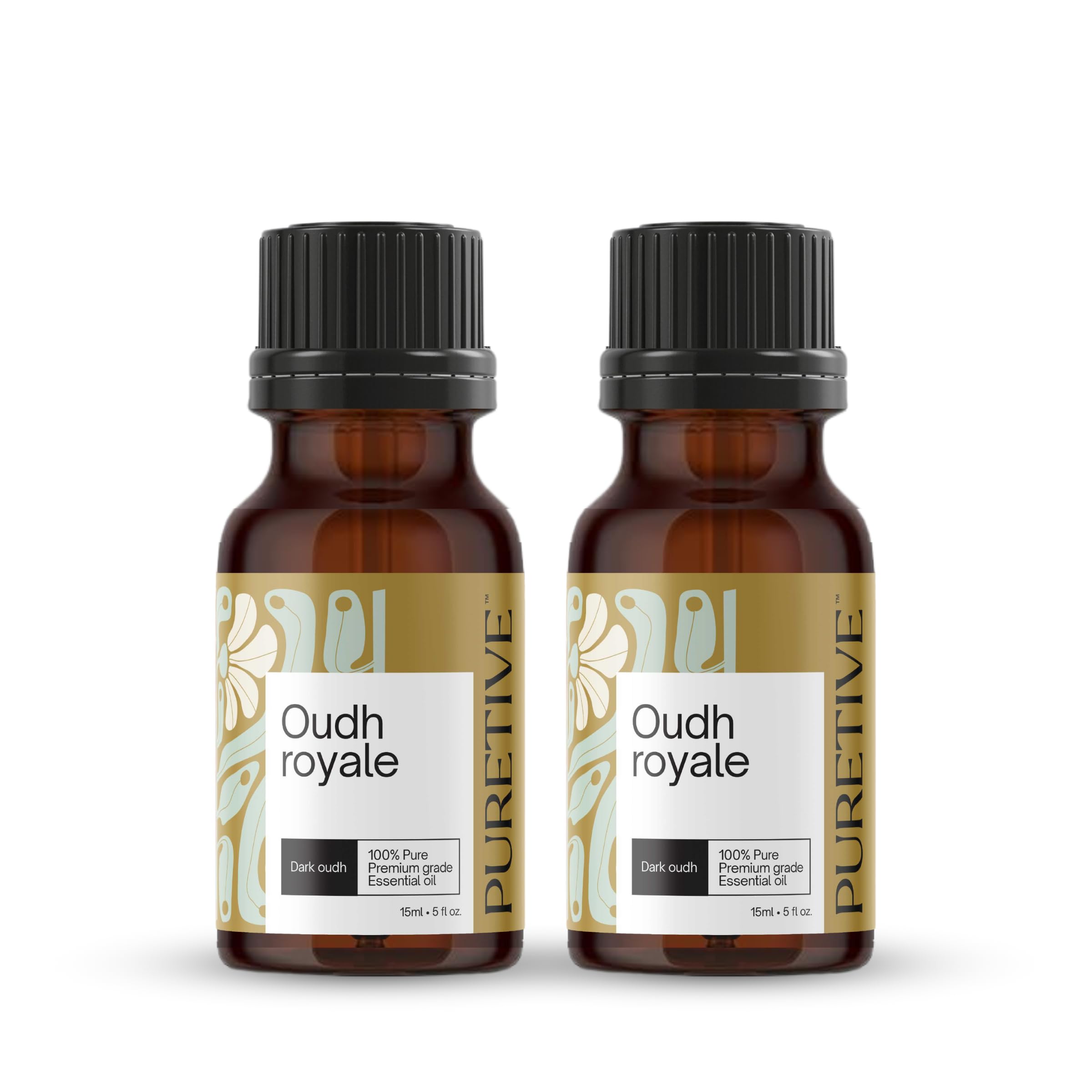 Puretive Luxury Oudh Essential Oil | For Aromatherapy & Home Ambiance, Emotional Well-being and Relaxation | 100% Pure, Undiluted Therapeutic Grade | 15ml - Pack of 2 (B0CZ3WZRPZ) Amazon Price History, Amazon Price Tracker