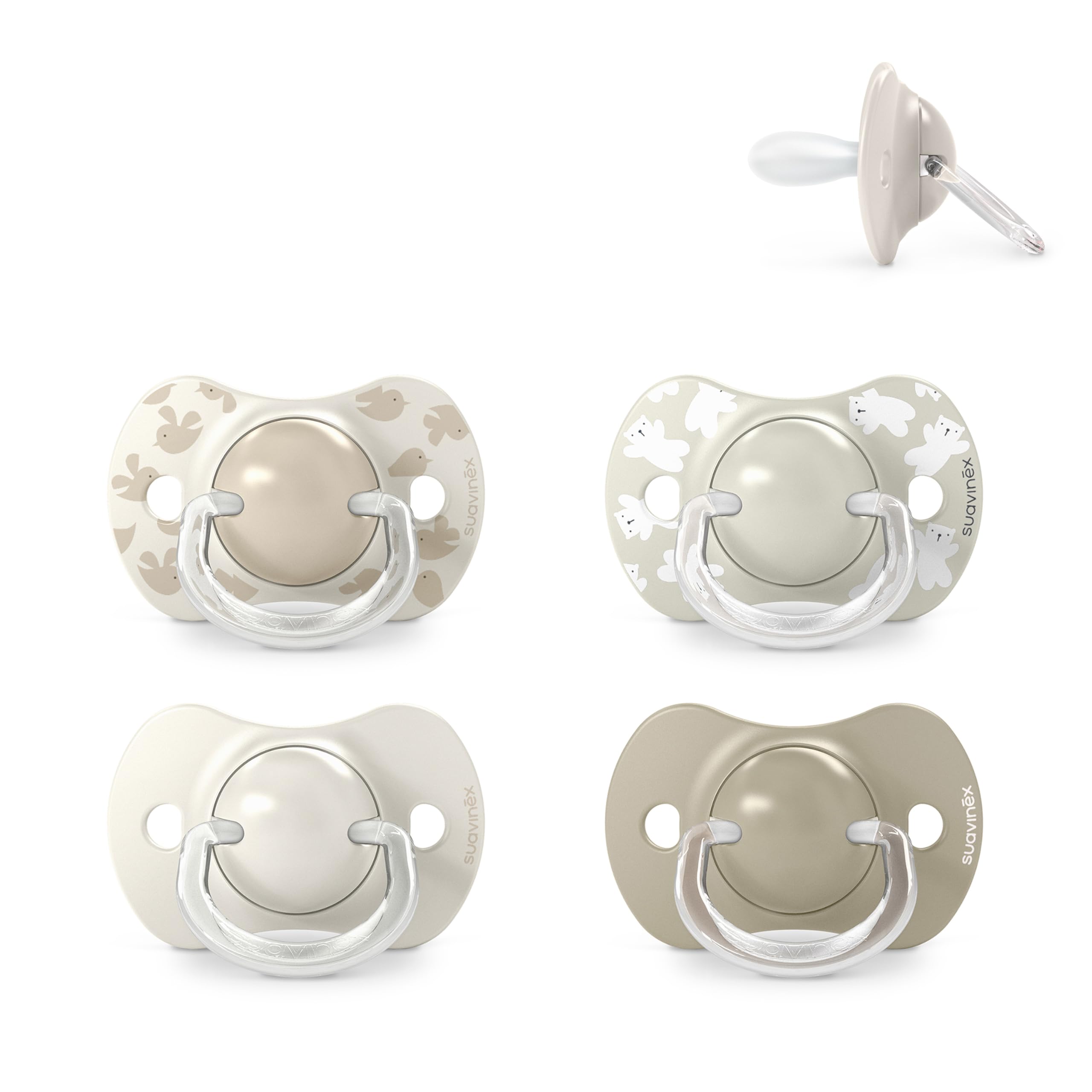 Suavinex, Pack de 2 Chupetes para Bebés 0/6 Meses y Recién Nacidos, con Tetina Fisiológica de Silicona SX Pro Simétrica, Plana y Flexible, Respeta el Desarrollo Bucodental, Birdies Verde — view 30