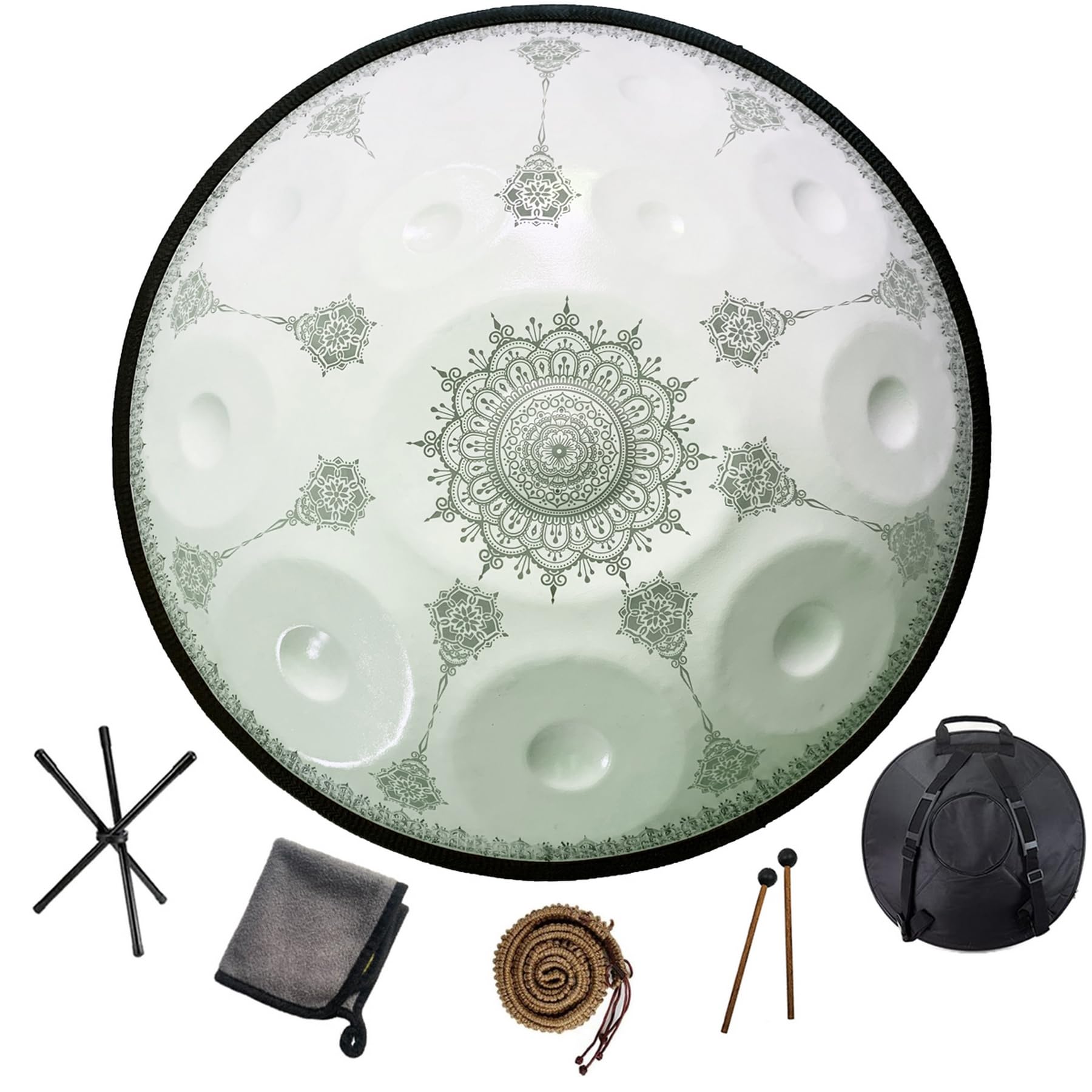 ハンドパン 10音 56cm 432Hz スチールタングドラム ハンドパン 10音 56cm【スチールドラム タングドラム】 : スラック