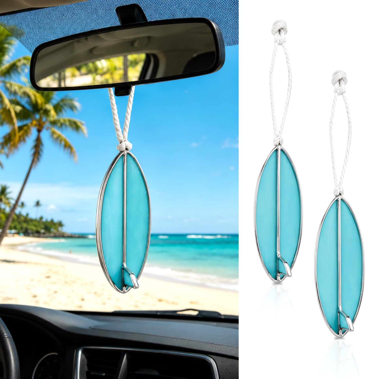 Amazon.com: Novabright 2 Pcs Blue Surfboard Ornaments for Car