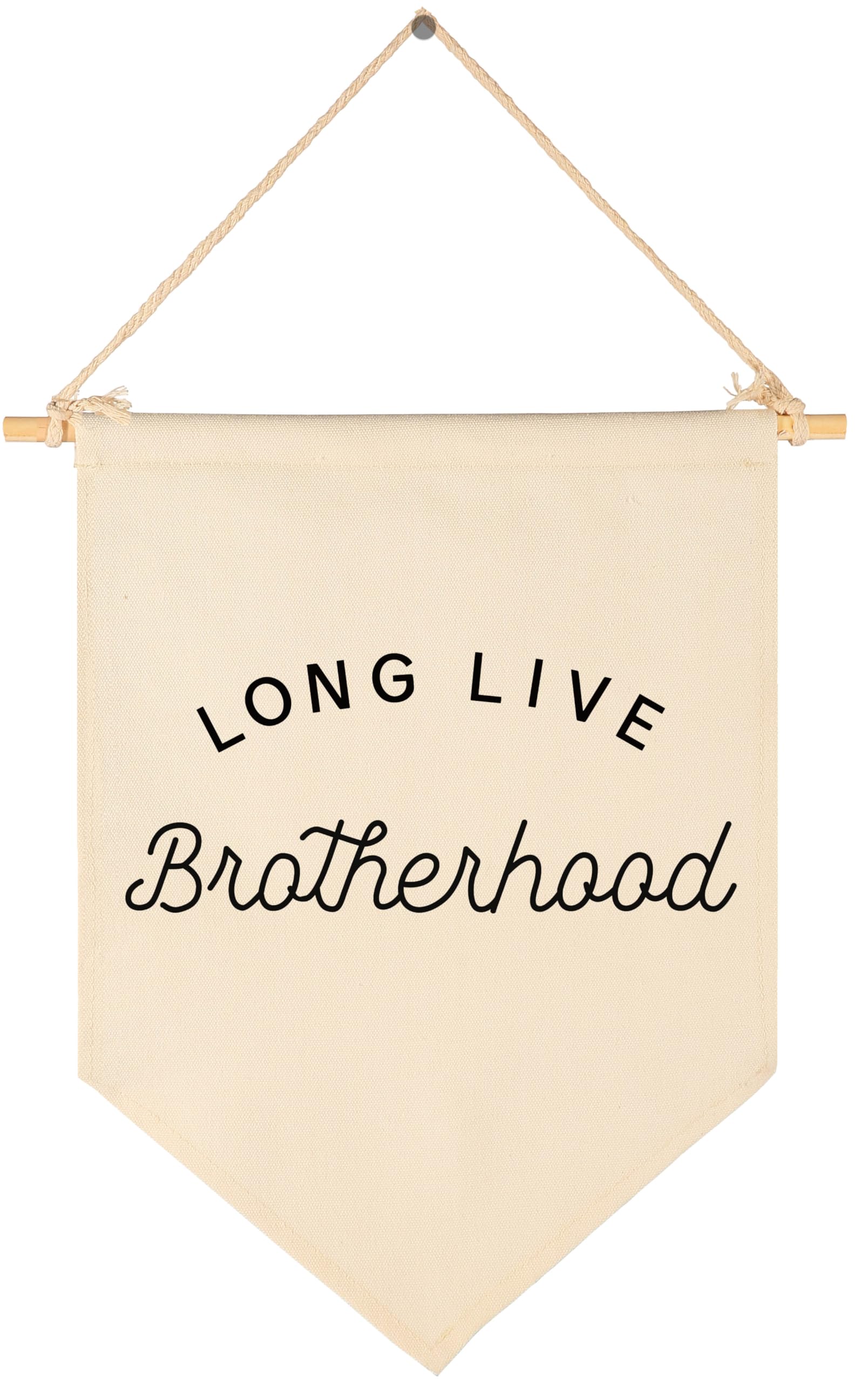 Long Live Brotherhood-Flag Wall Decor Gift for Baby Boys Kids-Positive Canvas Hanging Banner Pennant Wall Decor Gift for Nursery Baby Room Playroom Homeschool Reading Room Bedroom
