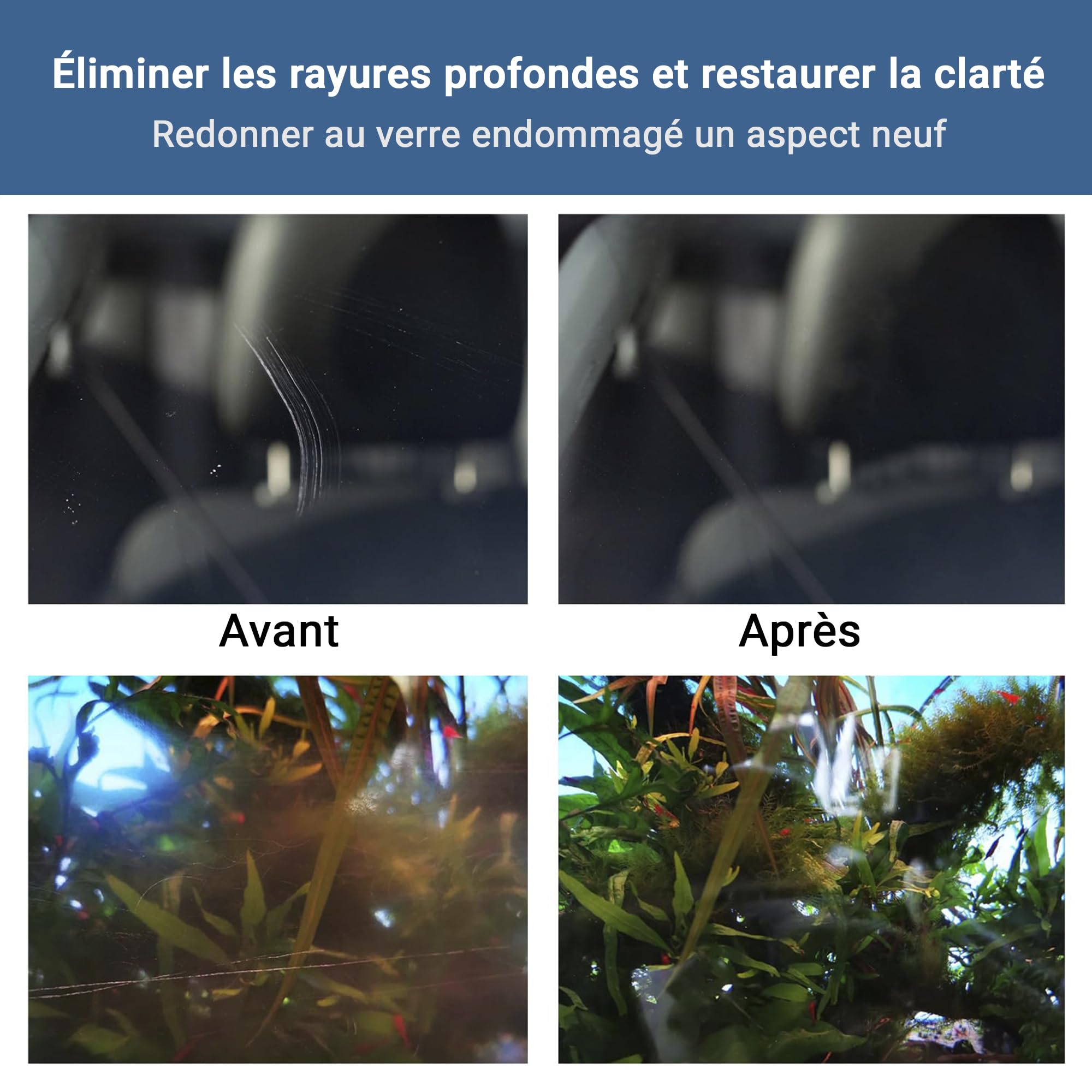 GLASS POLISH DIY Kit réparation rayures verre 75 mm – Polissage efficace avec perceuse ou polisseuse, corrige rayures profondes, élimine défauts surface, restaure clarté et brillance d’origine