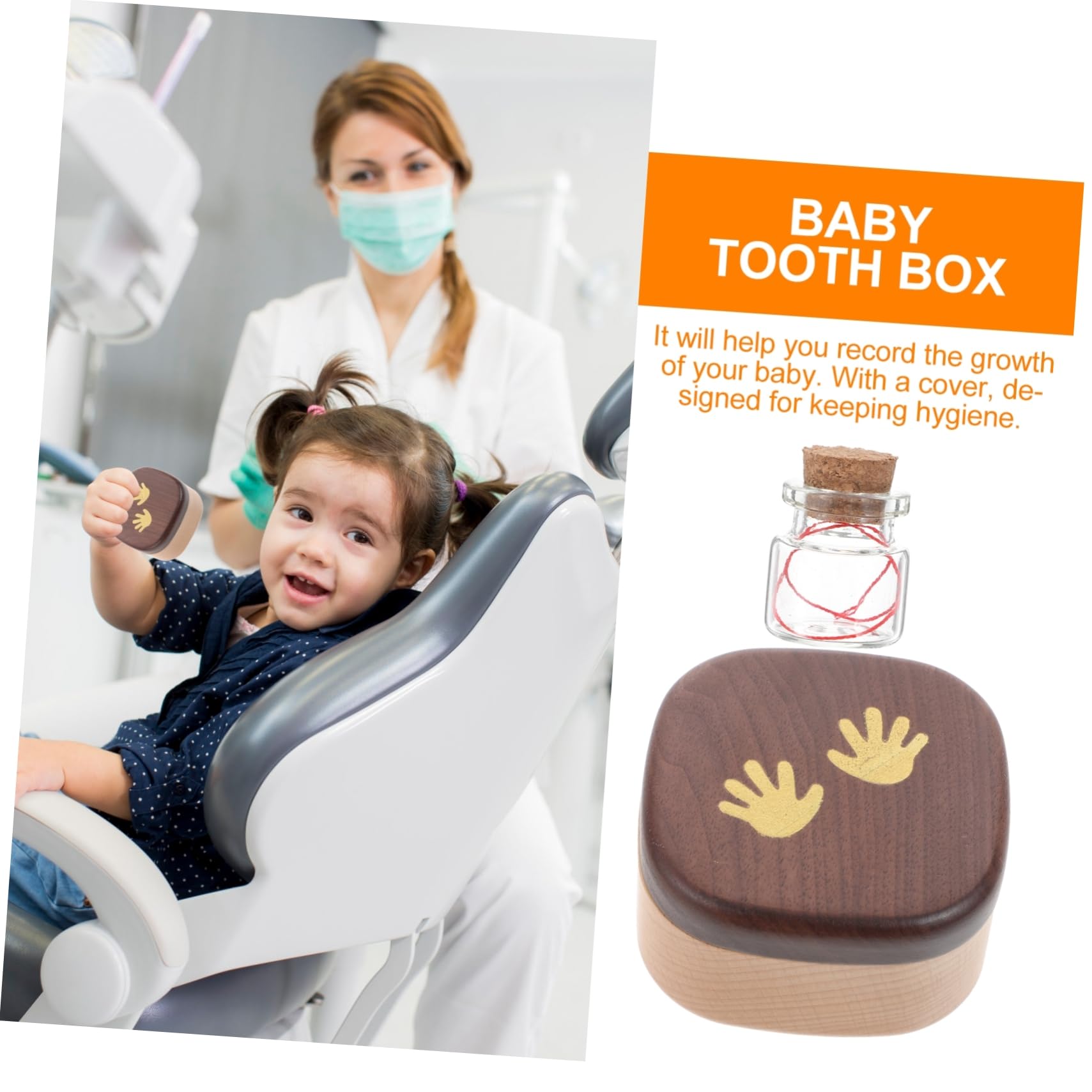 KOMBIUDA 2piezas Caja De Recuerdos Para Dientes De Leche Caja De Almacenamiento Para Primer Para Bebés Estuche De Recuerdos Para Hadas