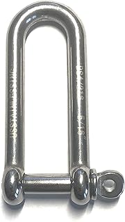 US STAINLESS Stainless Steel 316 Long D Shackle 5/16" (8mm) Marine Grade