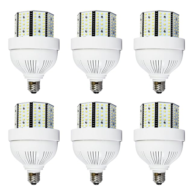 lawind 480V LED Corn Light Bulb 40W Cob Corn Light Super Bright E26 6000LM 5000K Daylight Garage Light