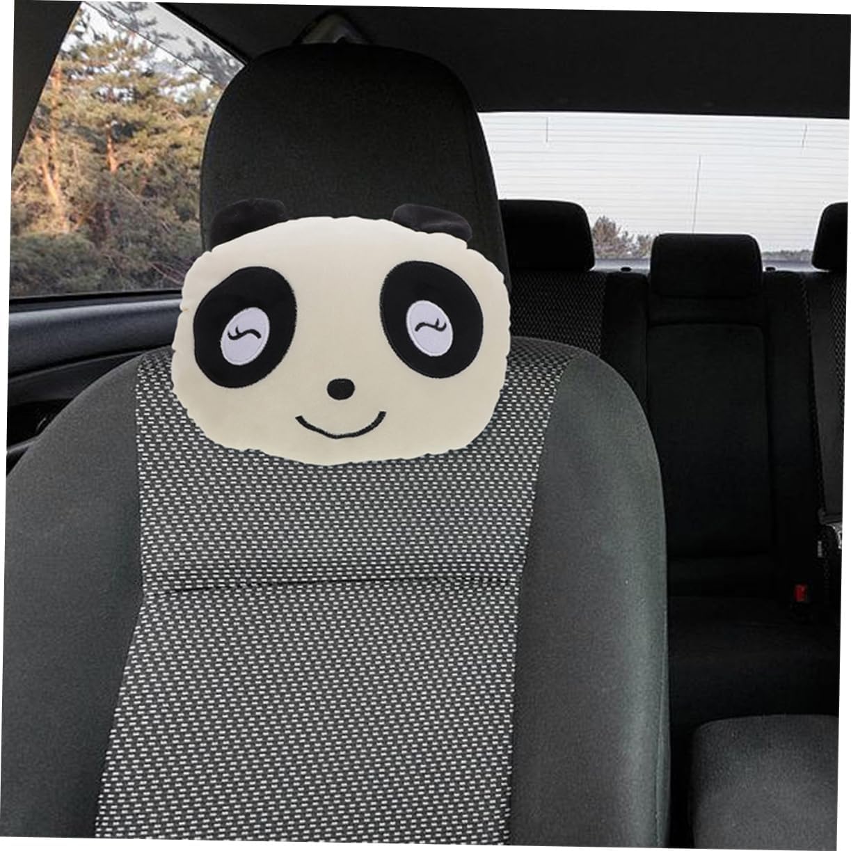 Panda Design Car Head Pillow Kids Travel Pillow for Car High Elasticity Soft Neck Support