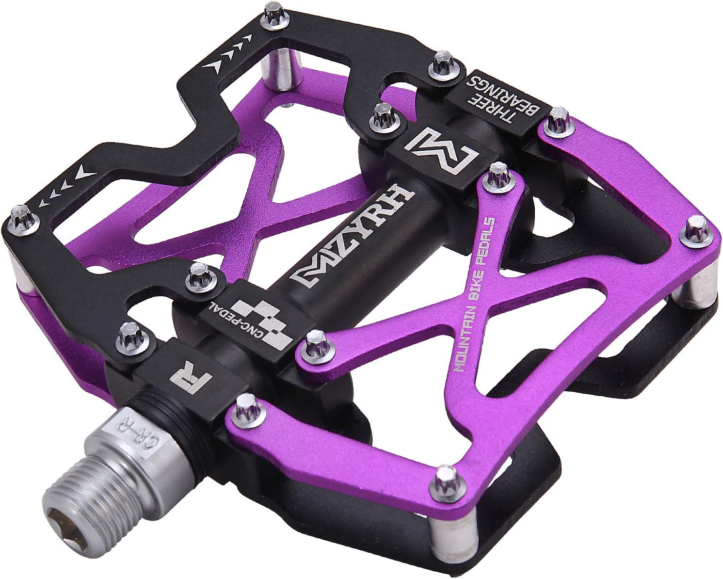 'MZYRH Mountain Bike Pedals, Ultra Strong Colorful CNC Machined 9/16'' Cycling Sealed 3 Bearing Pedals'