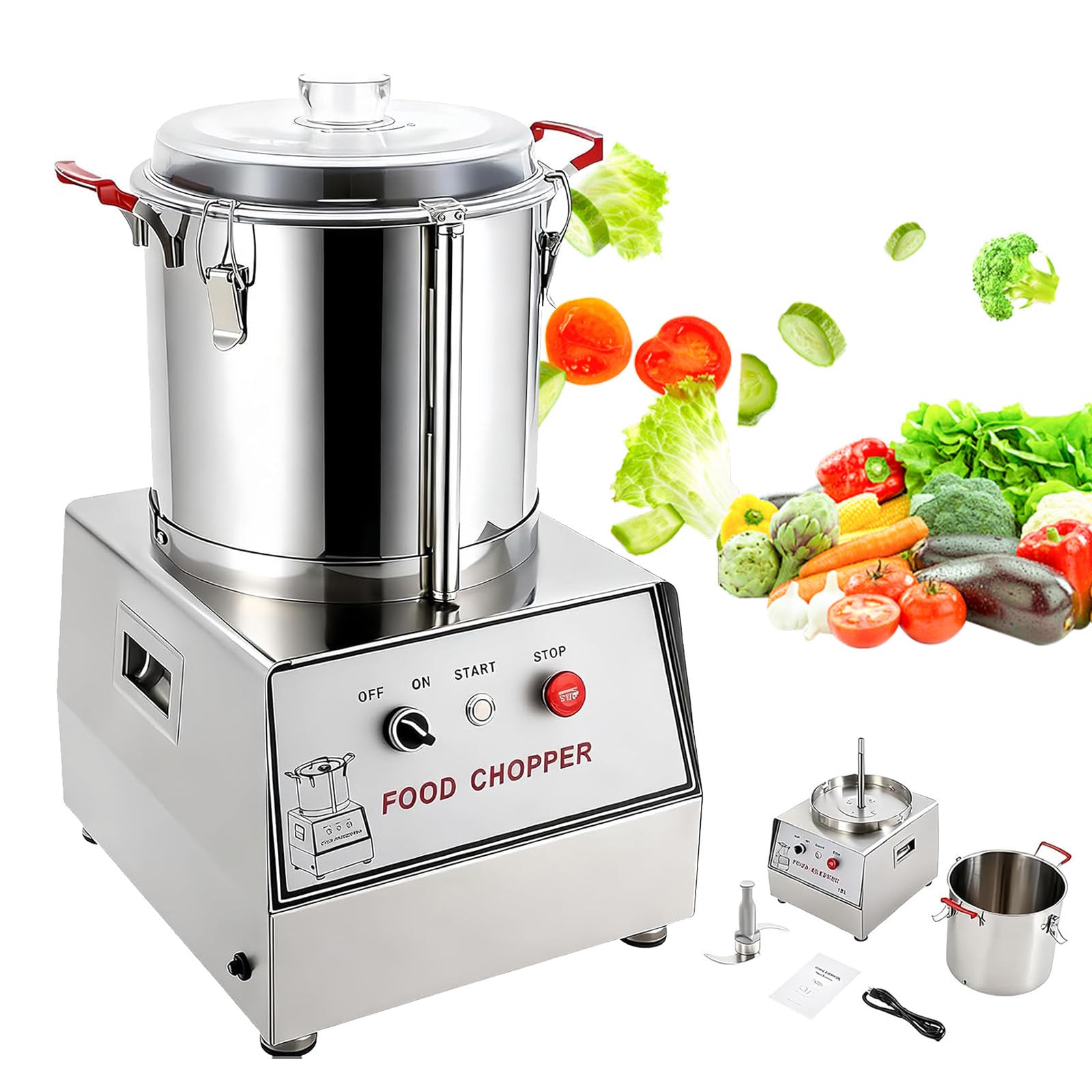 Electric Food Chopper, Meat Grinder for Chili, Carrot, Garlic, Ginger 5L