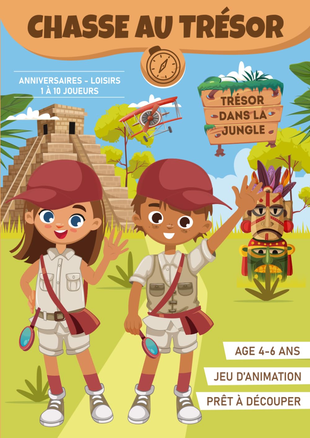 Chasse au Trésor des Explorateurs (4 à 6 ans) | Livre-jeu à Découper pour un Anniversaire à Thème ou une Activité en Famille: Cahier d'Animation Thème Jungle Clé en Main !