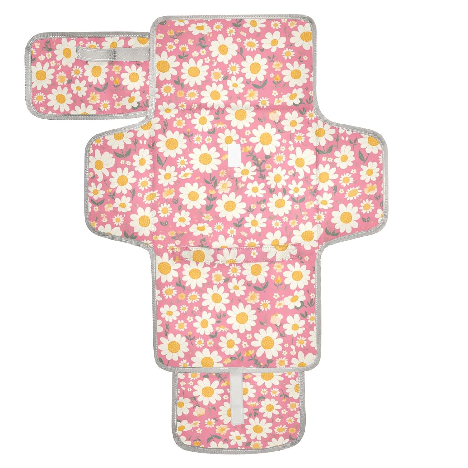 Daisy Magenta Reusable Diaper pad with Tissue Pocket Portable Changing pad for Baby for Girl & Boy cambiador de pa?ales para Bebes