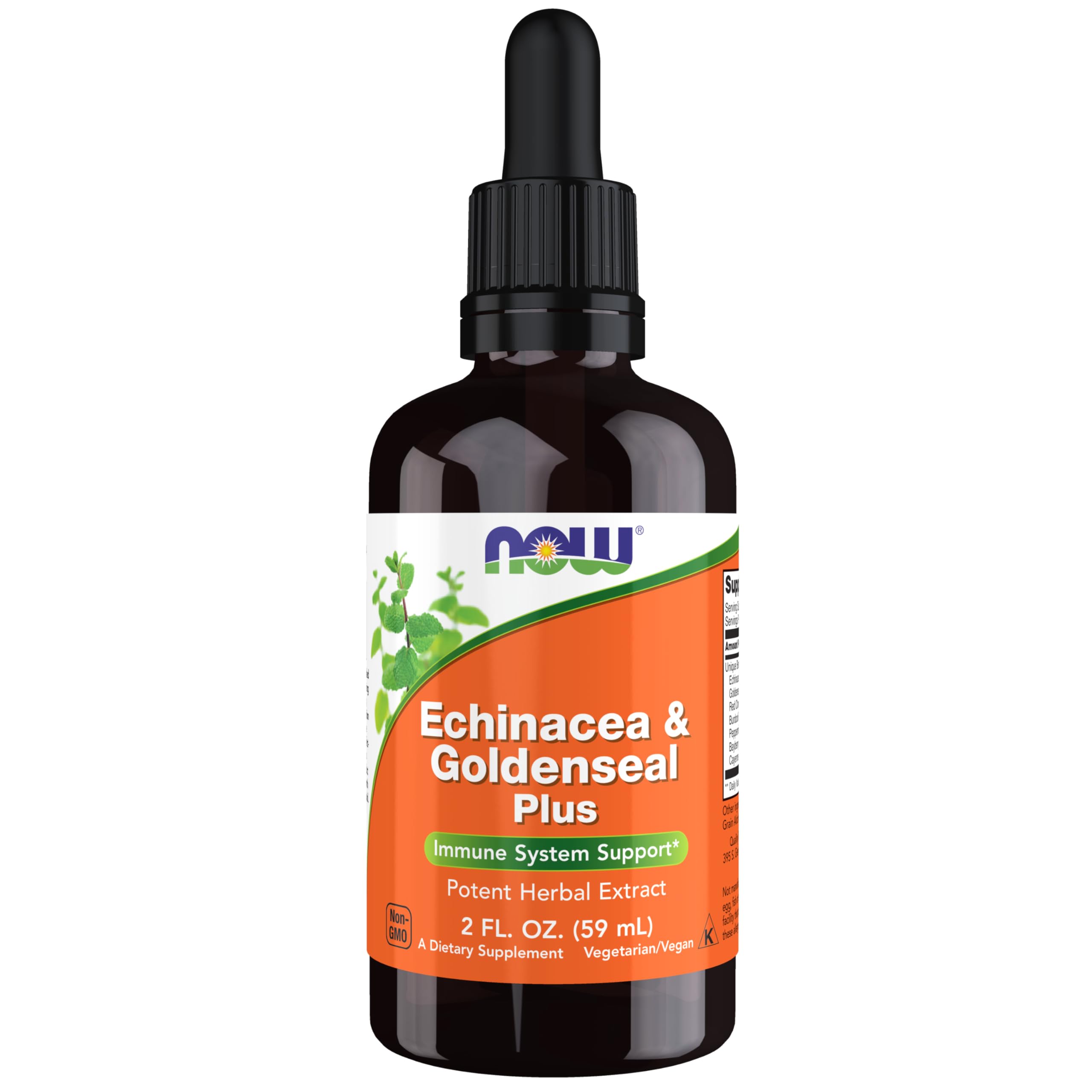 NOW Supplements, Echinacea & Goldenseal Plus with Dropper, 2 fl. oz