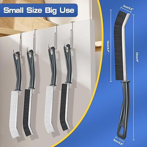 Miniatura 5 de Cepillo de limpieza de hendiduras, cepillo de cerdas duras para limpieza, herramienta multifuncional de limpieza de huecos, cepillo limpiador