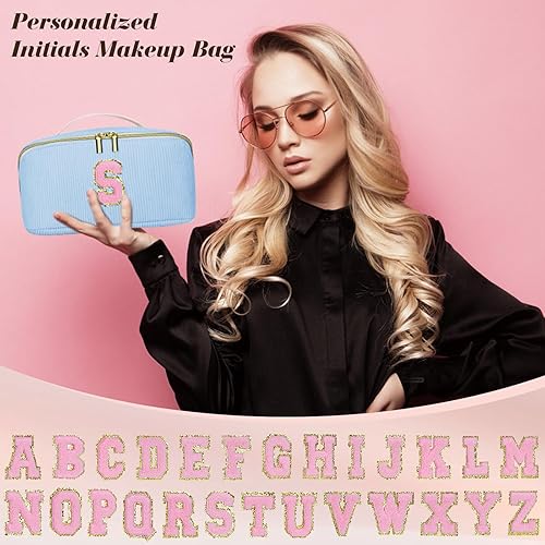 Miniatura 2 de DTBG Bolsa de cosméticos de viaje de gran capacidad, Azul, A