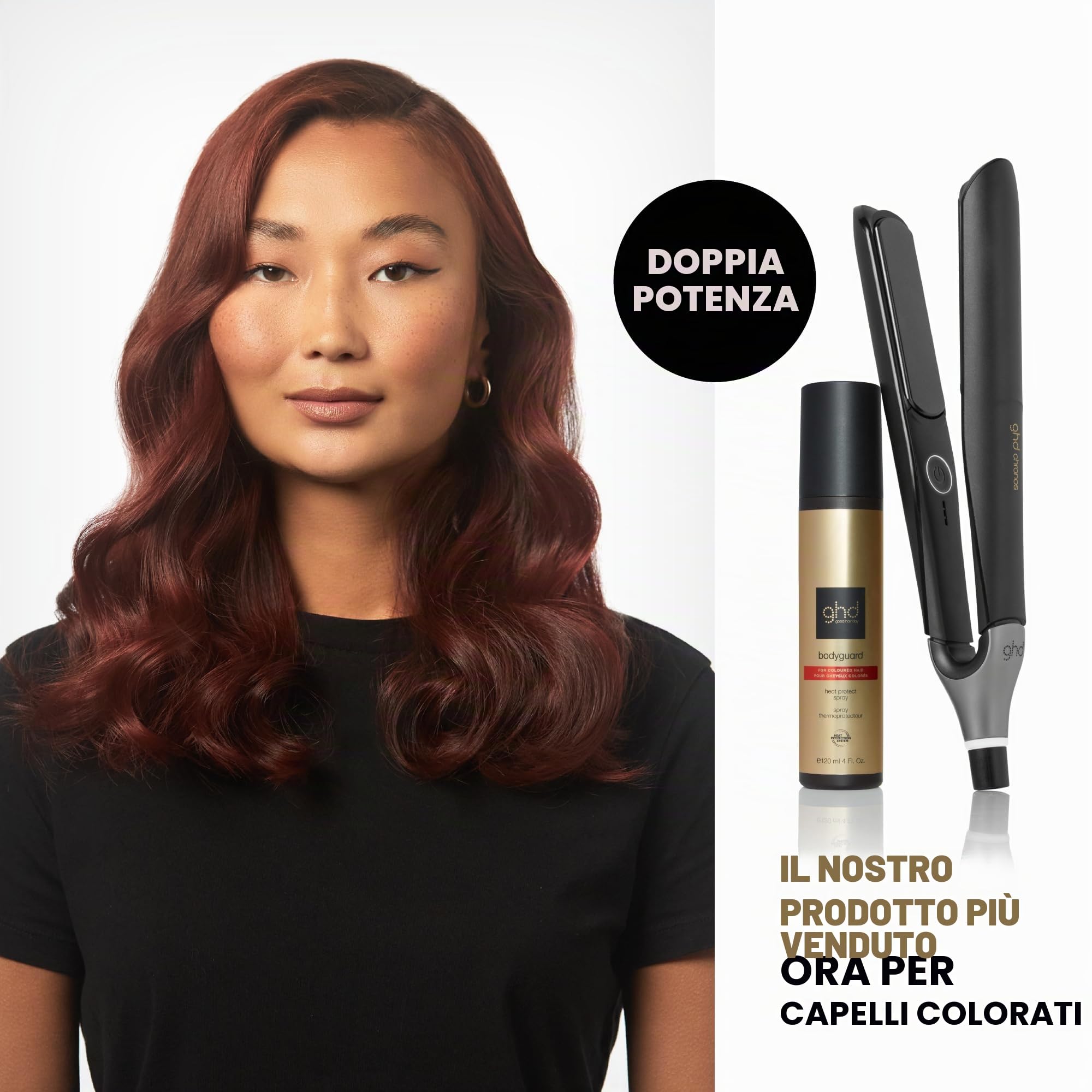 ghd Bodyguard Spray Protettivo per il Calore – Protezione Invisibile e Leggera, Protegge dai Danni da Calore, Protezione UV, Non Appiccicoso e Condizionante – Per Capelli Colorati – 120ml
