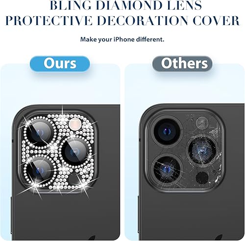 Miniatura 6 de Goton Protector de lente de cámara para iPhone 15 Pro MaxiPhone 15 Pro, protector de pantalla de cámara de vidrio templado brillante, cubierta de