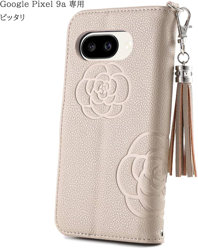 Amazon.co.jp: Google Pixel 9a 手帳型 ケース 型押しのお花柄