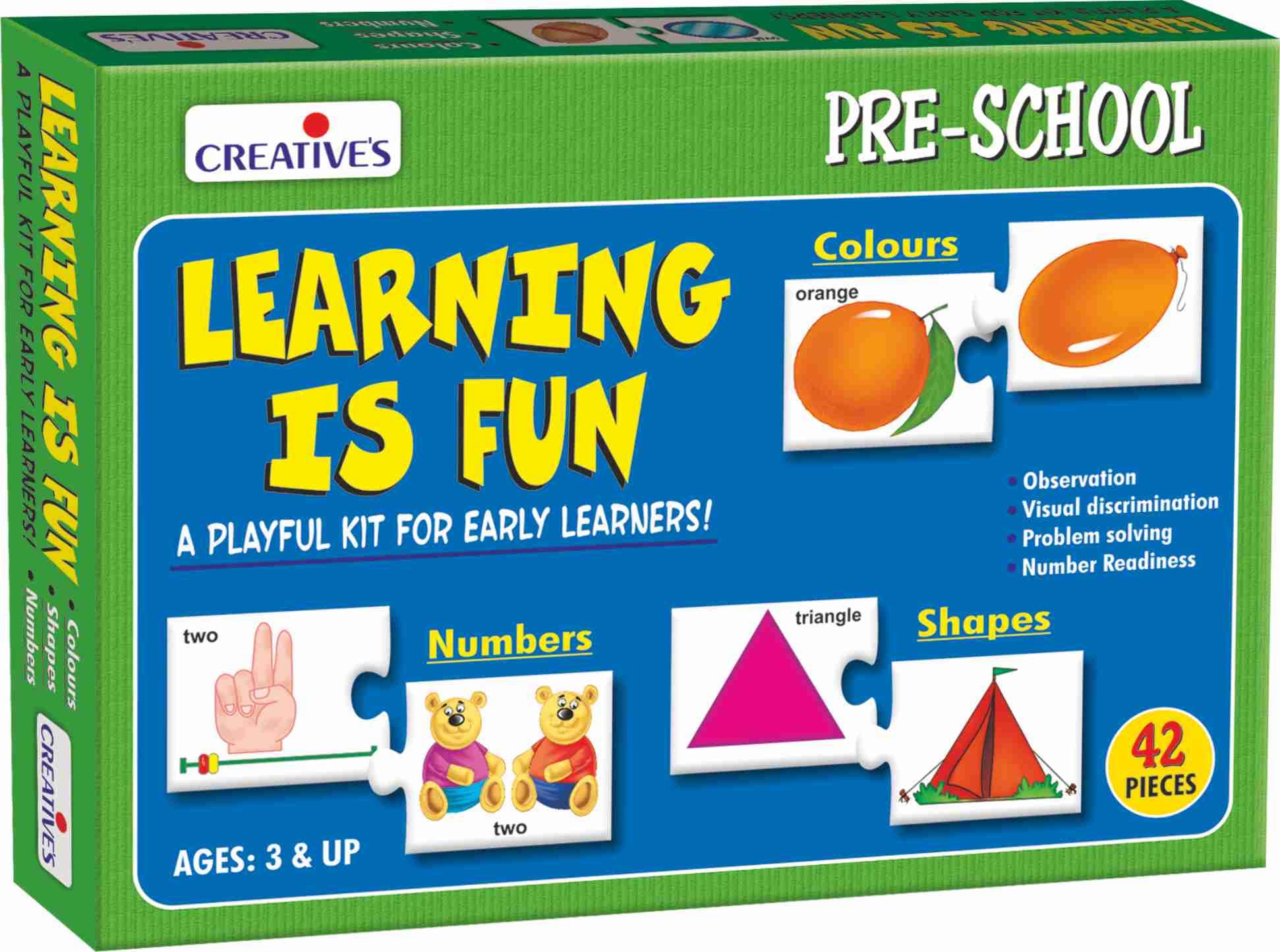 Learning is Fun – Educational Match-Up Cards for Kids | Learn Colours, Shapes & Numbers 1-10 | Preschool Learning Game | Montessori Activity Toy | Early Childhood Development | Ages 4 & Up