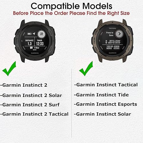 Miniatura 2 de GARTOO Garmin Instinct 2 Solar - Correa de reloj elástica de 0.866 pulgadas para Garmin Instinct TacticalTideEsportsSolar, negro, verde, gris y azul