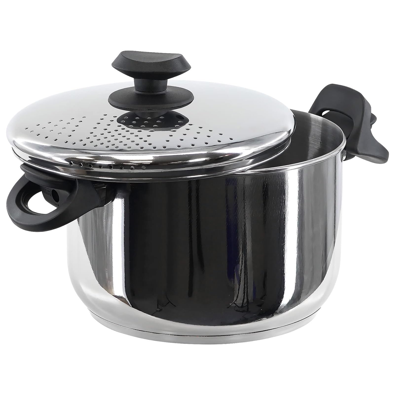 THEGA Suppentopf Edelstahl - 22 cm Nudeltopf Spaghettitopf Edelstahl, Topf Mit Verschlussdeckel Induktion, Kochtopf Mit Antihaftbeschichtung Für Alle Herdarten