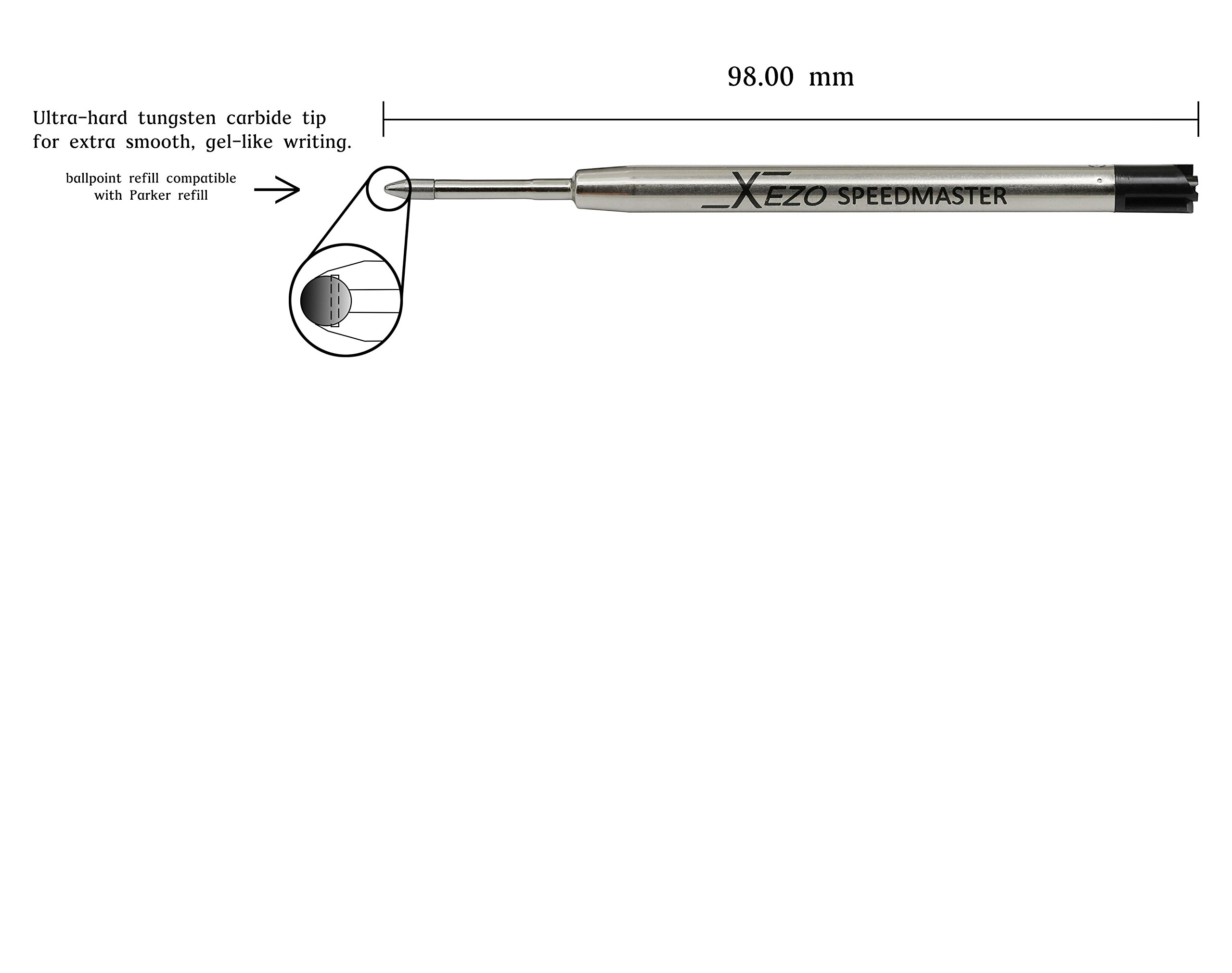 Xezo Incognito Brass Twist Action Medium Ballpoint Pen Guilloche Enamel in Blue Color with Pure Platinum Plating Handcrafted — view 3