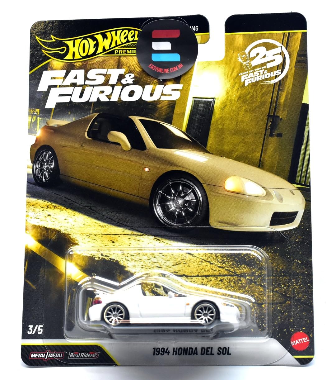 Hot Wheels Fast & Furious Premium Cars 1994 Honda del Sol 1:64