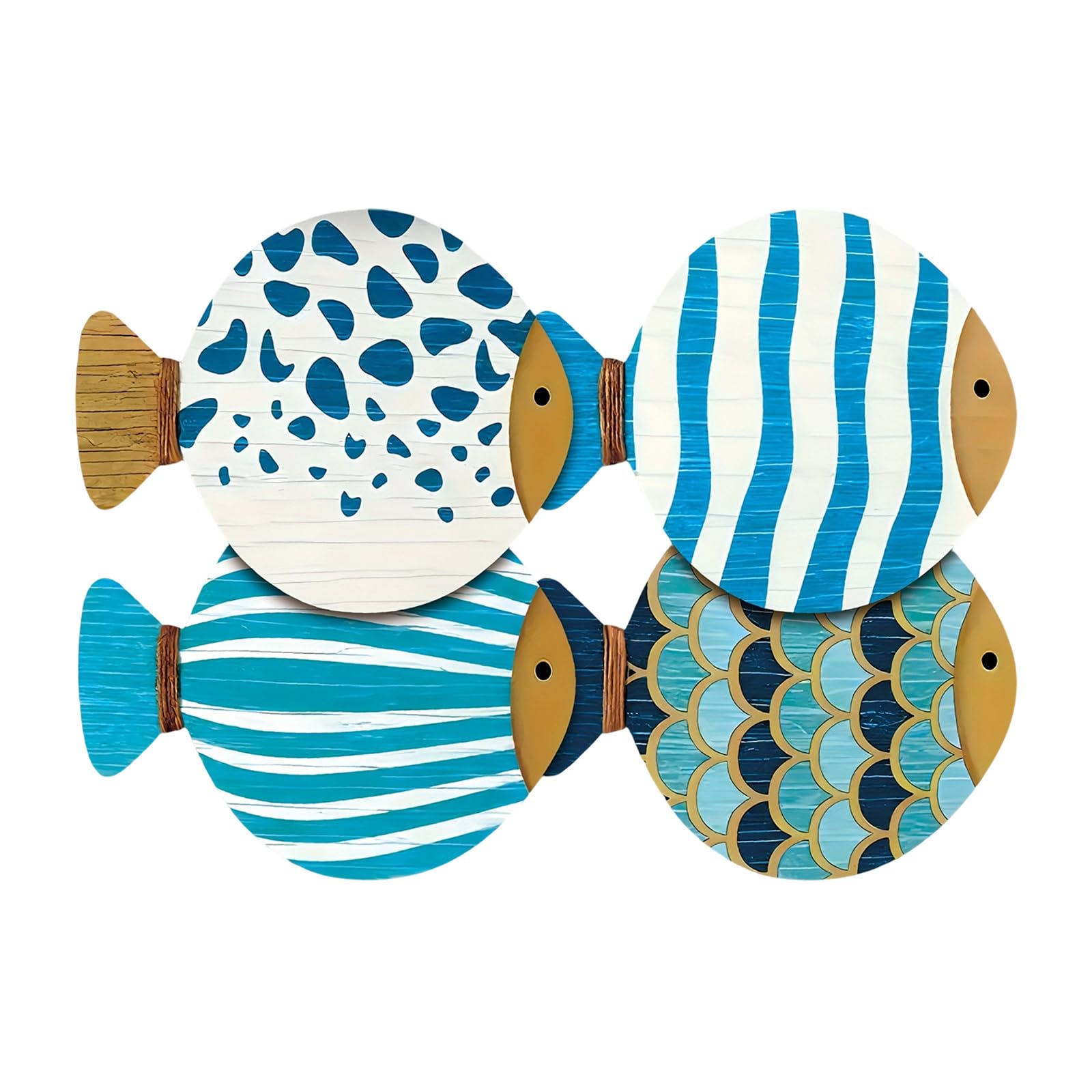 Ljmyy Of Kitchen Drinkholders Oaken Heatproof Drink Mattresses with Fish Creation Permanent Table Security Creative Fish Plan Drinkholders