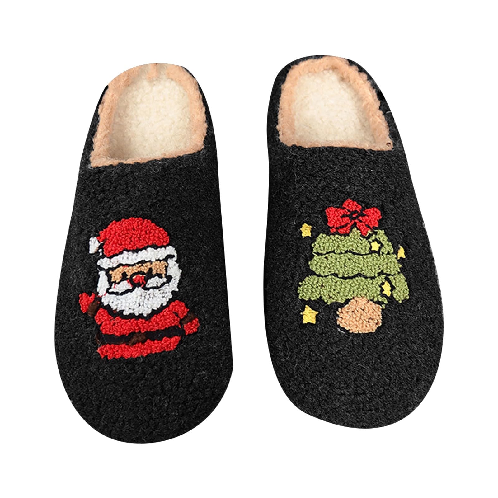 Pantuflas con suela de fieltro para mujer, mocasines con dibujos animados