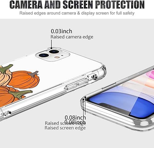 Miniatura 3 de LUHOURI Funda diseñada para iPhone 11 con protector de pantalla, ajuste delgado, funda de acrílico transparente resistente para mujeres y niñas,