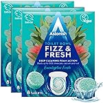 Astonish Foaming Eucalyptus Fresh Fizz & Fresh Bathroom Toilet Bowl Cleaner - Deep Cleaning Limescale, Calcium & Rust Stain Remover - Removes Hard to Reach Stains, 24 Tablets (3 Packs of 8)
