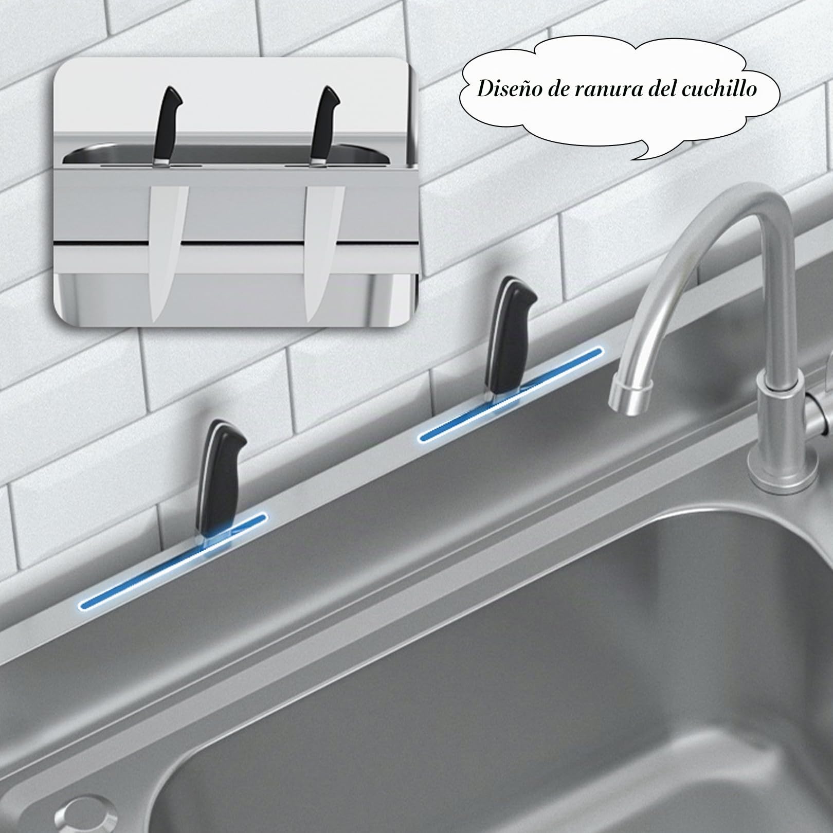 Lavabo de acero inoxidable con mesa de trabajo, estación de preparación de cocina, fregadero comercial para restaurante, independiente con soporte para lavarropas, para patio trasero, lavandería
