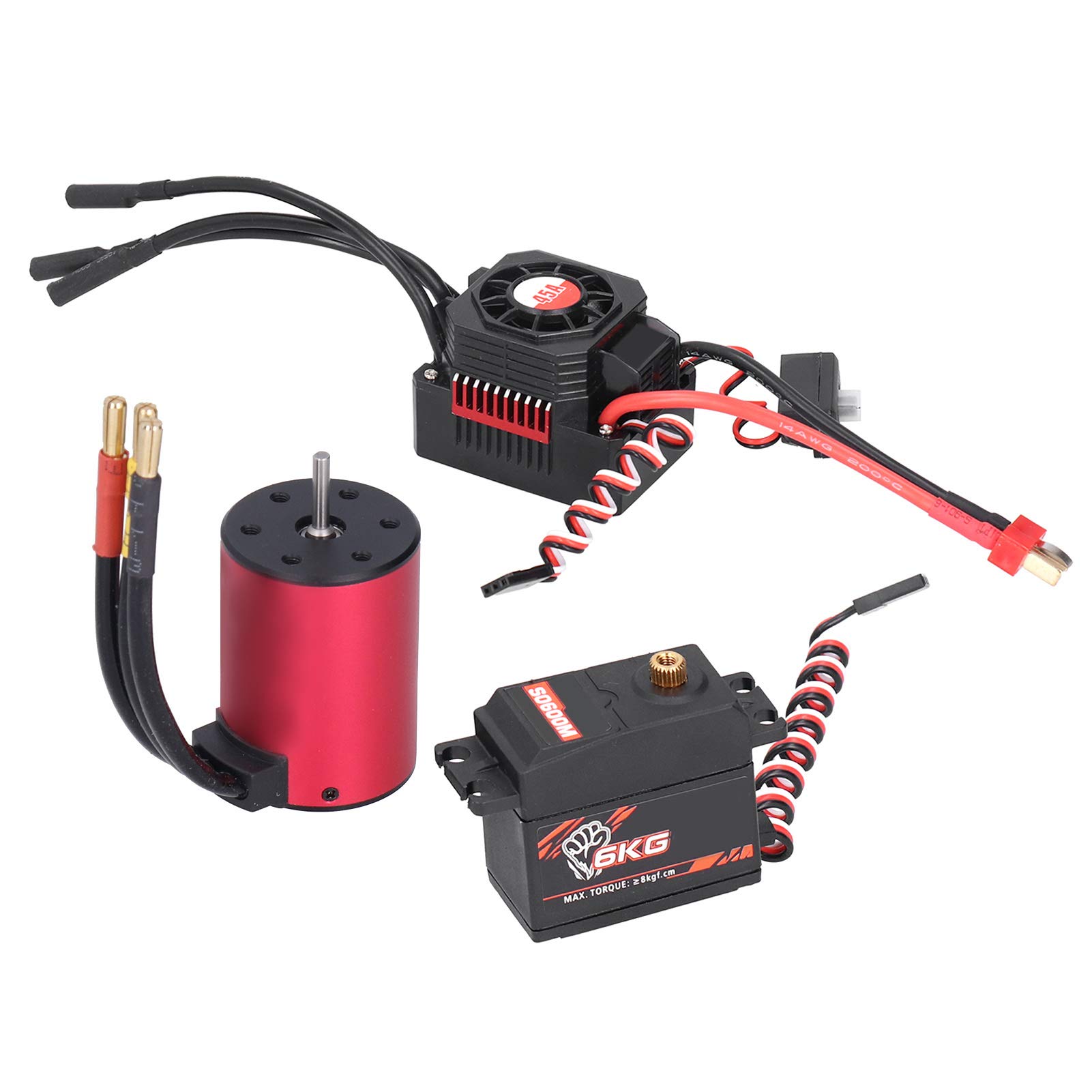 Changor 3650 Bezszczotkowy Silnik 3100KV z 45A ESC i metalową przekładnią