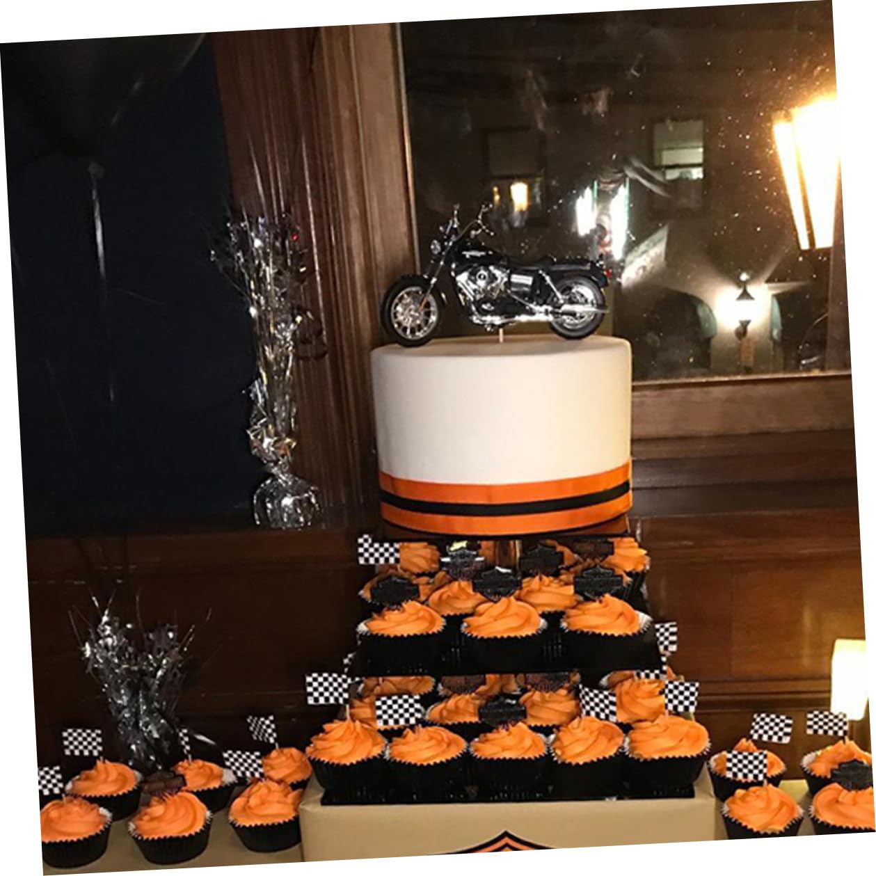 Lurrose Alzata per Torta in Acrilico Nero a 4 Livelli, Quadrata, Impilabile e Staccabile, per Decorazioni di Compleanno e Candy Bar