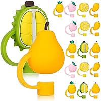 Vista 11 de 10 fundas reutilizables para popotes de 0.315 a 0.315 pulgadas, para popotes de silicona para vasos