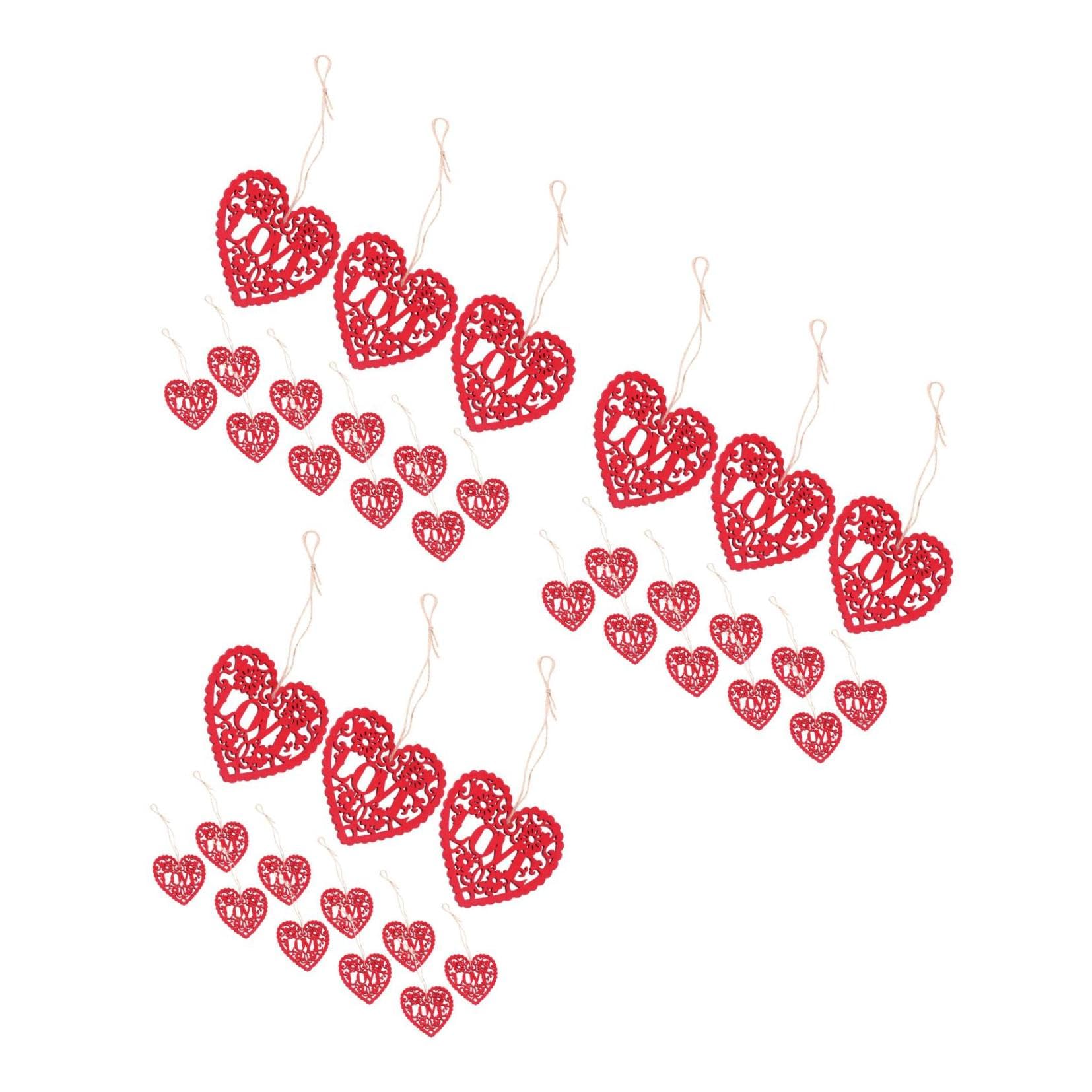 Abaodam 90stücke Holzherzen Dekorationen Für Hochzeiten Valentinstag Bastelprojekte Große Hölzerne Herzscheiben Bemalbar Mit Aufhängung Für Kreative Gestaltung