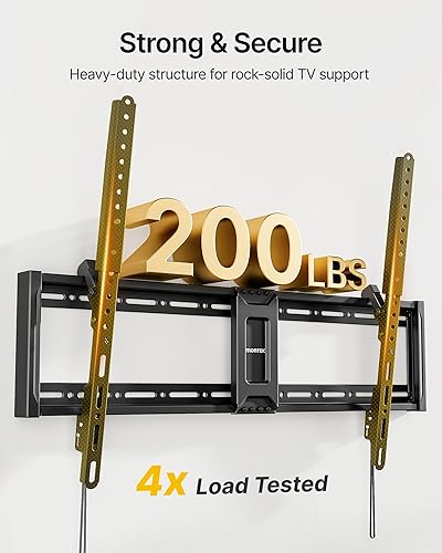 Miniatura 3 de monTEK Soporte de pared para TV inclinable de alta resistencia para televisores grandes planos y curvos de 43 a 100 pulgadas, soporta 200 libras,