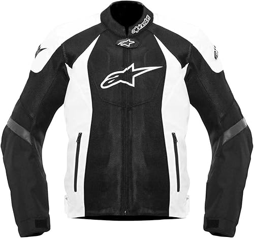 Alpinestars T-GP-R Air Textile - Chaqueta de motocicleta para hombre negroblanco talla M