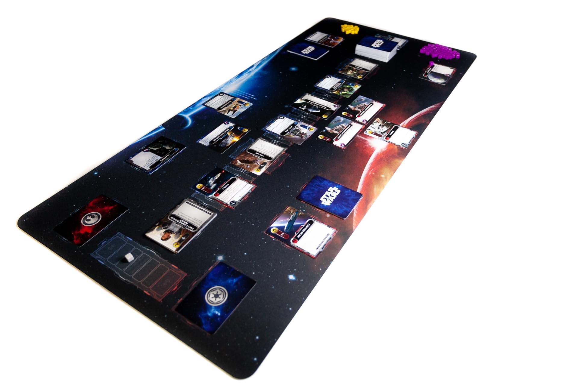 Tapis en Caoutchouc Compatible avec Star Wars : The Deckbuilding Game 37,5" x 17" / 95 cm x 44 cm