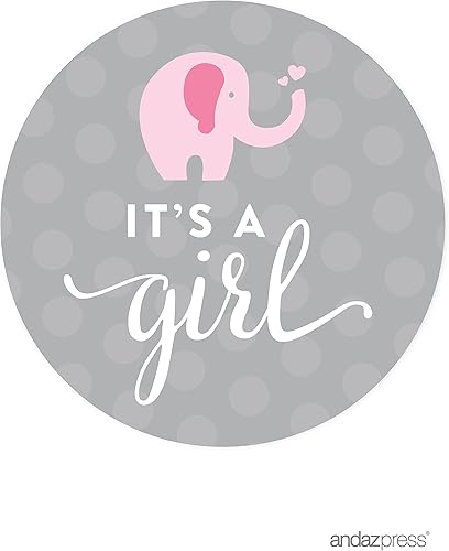 Miniatura 10 de Andaz press colección elefante para baby shower, para niñas, sign diaper thoughts