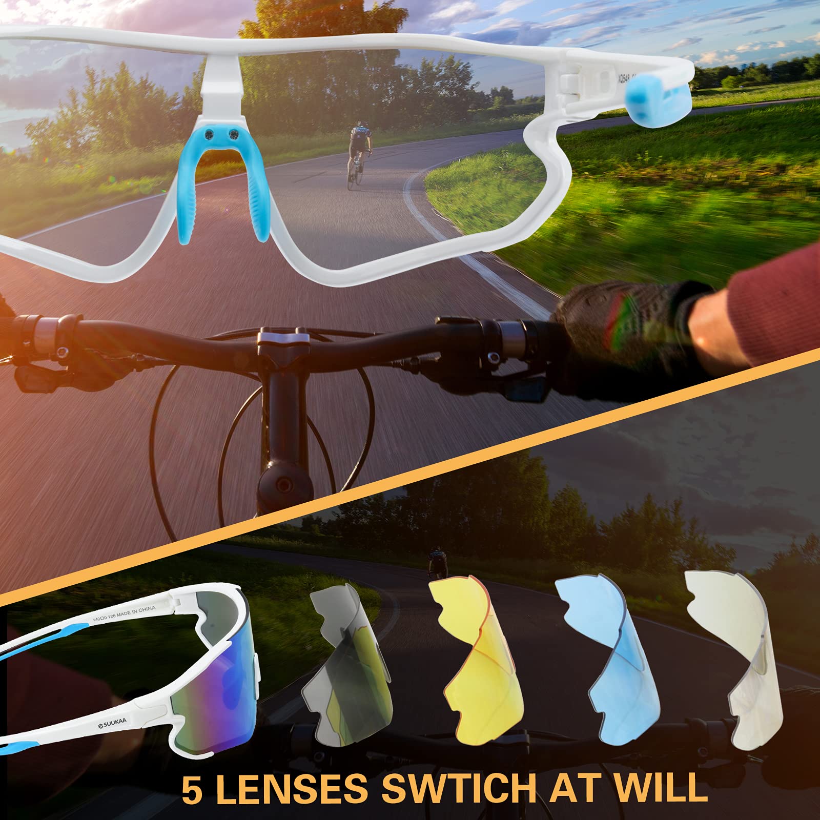 Amazon | [HAAYOT] サイクリンググラス 野球用偏光サングラス 男性