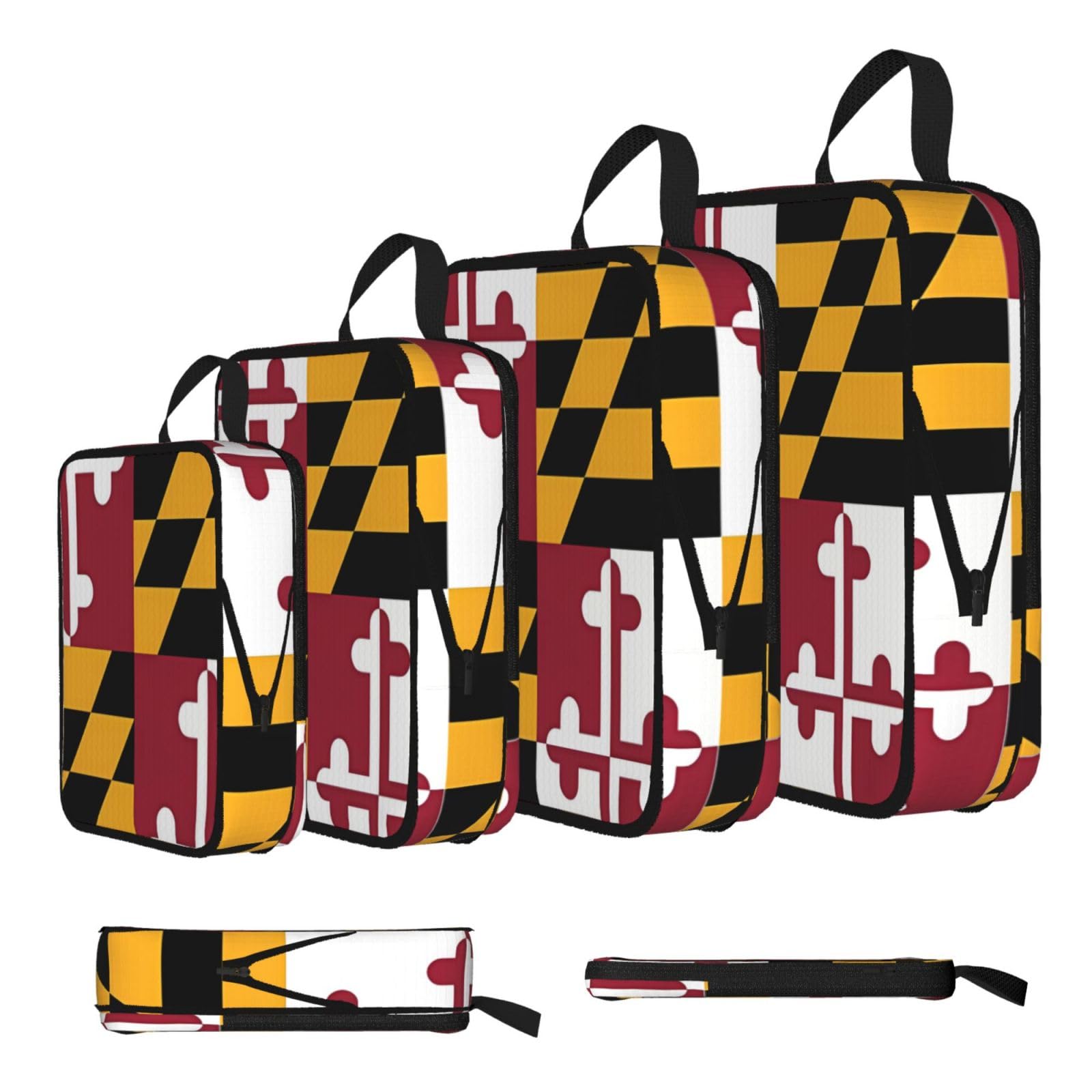 Flag of Maryland Compression Packing Cubes 4 Piece Set