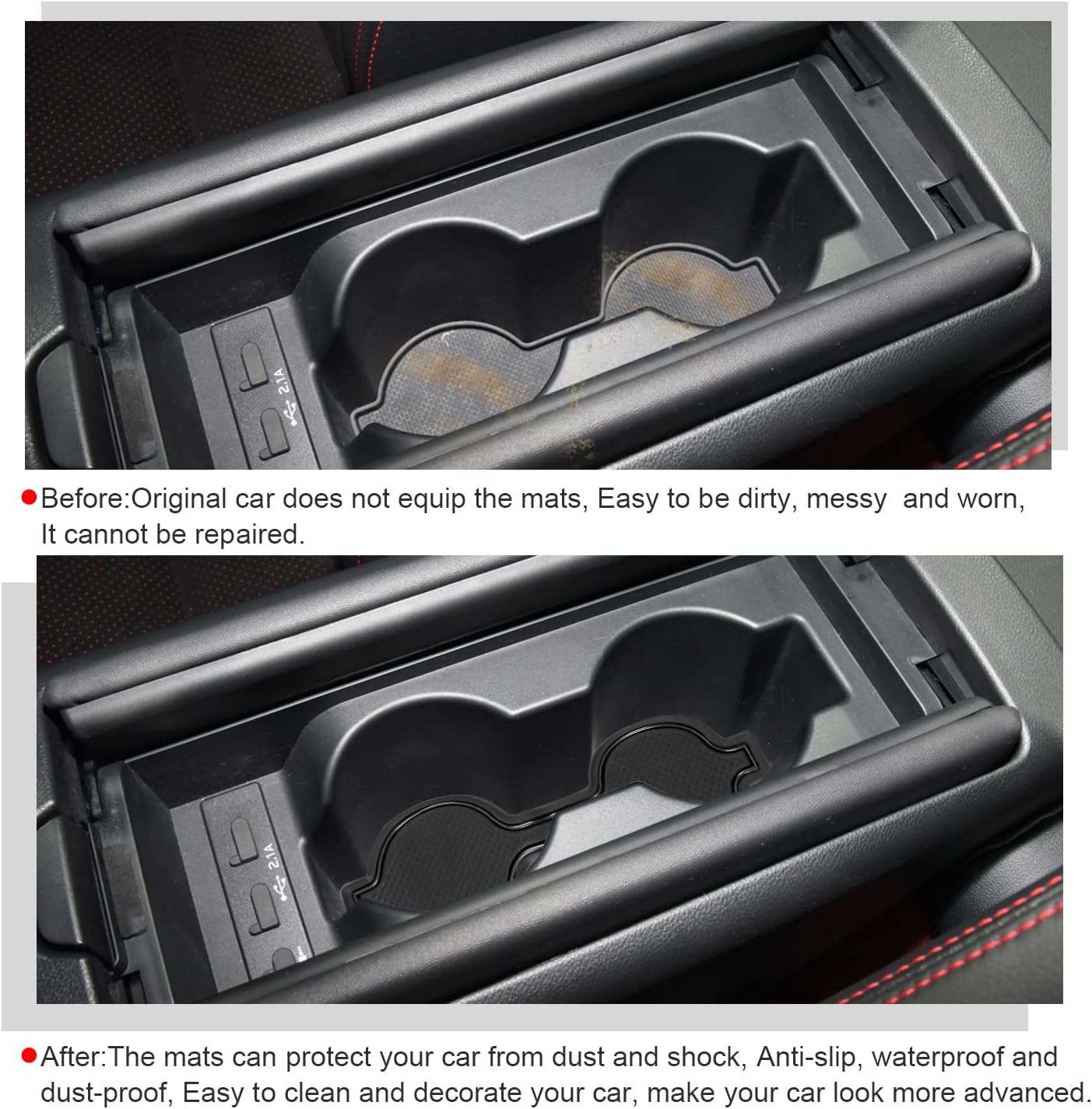 LFOTPP 2023 GR86 Car Door Slot Mat Accessories 2022 2023 Toyato GR86 ZN8 Gate Slot Mats Center Console Liners Mats Non-Slip Interior Trim Cup Holder Pads Mat 2022 GR86 Cushions Rubber Mat Black