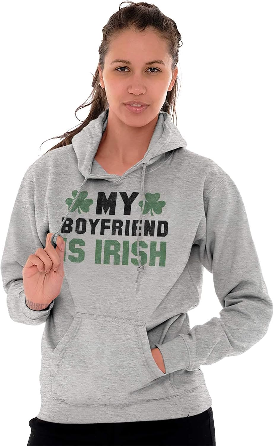 St Patricks Day Irish Boyfriend Hoodie Sweatshirt Women