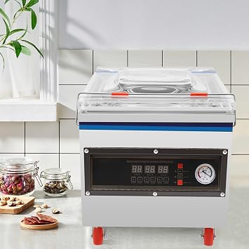 Vacuum Sealer, ZK-320 360W Commercial Vacuum Packaging Machine Desktop Seal Packaging Machine Stainless Steel Vacuum Sealing Machines for Foods, Precision Instruments, Rare Metals 14.96*18.9*16.93In