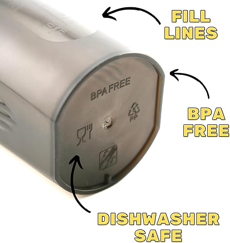 Miniatura 8 de Botella agitadora de proteínas con contenedor de llavero de suplemento, sin BPA, vaso agitador reutilizable para levantadores de peso activos y