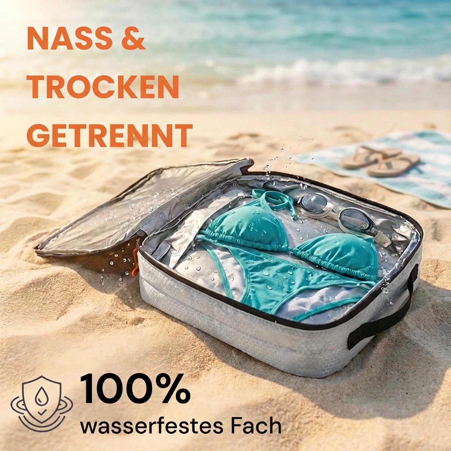 Kleidertaschen Set mit Kompression für Rucksack [3-teilig] - mehr Platz im Koffer oder Backpack durch – Packtaschen (grau)